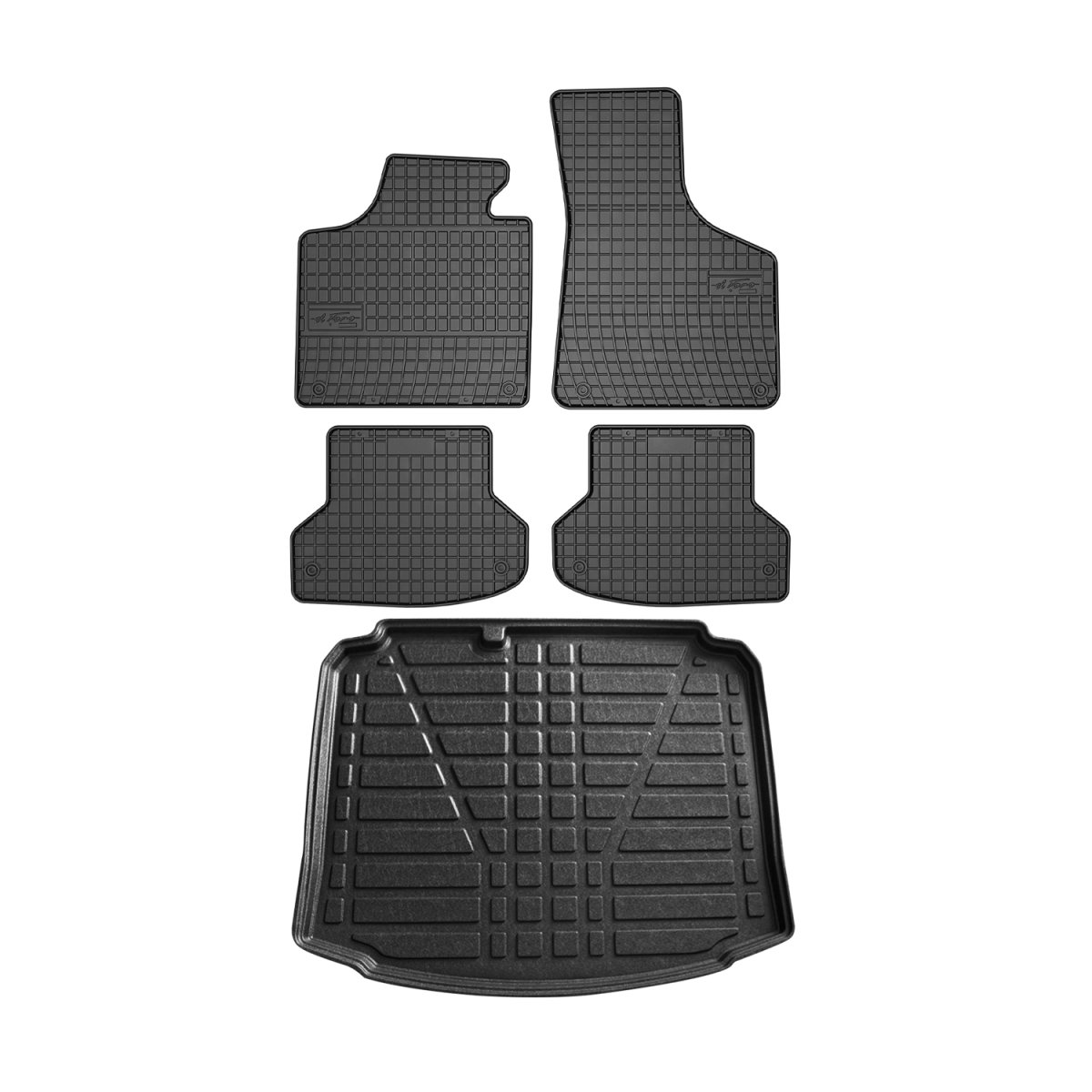Audi A3 Floor-Trunk Mats - Omac - El-Toro & YPS - Black - '04-'13